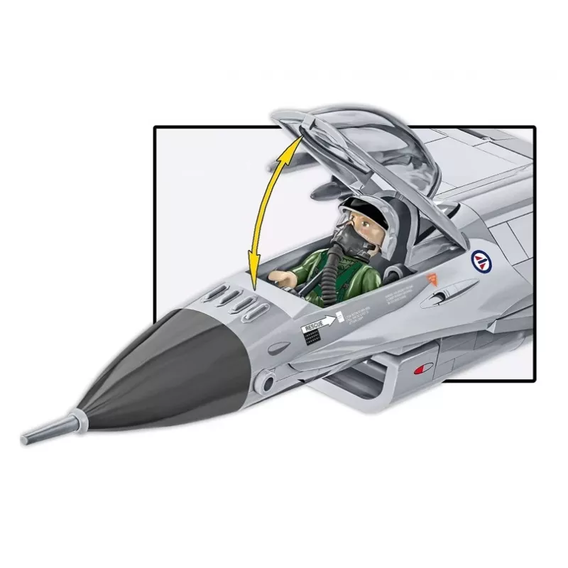 Kit di costruzione Cobi F-16AM Fighting Falcon, 495 pezzi, modello in scala