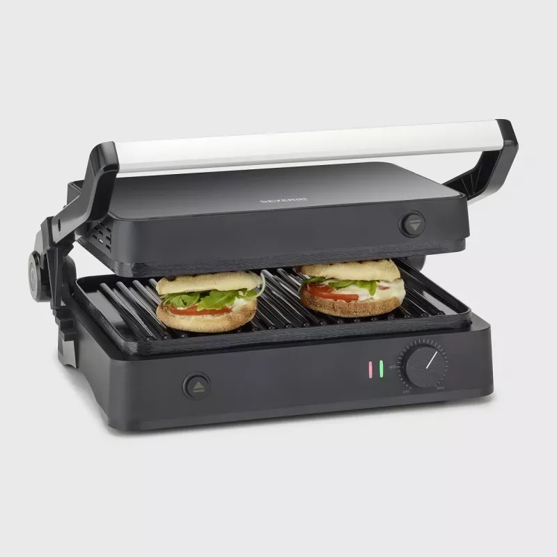 Griglia elettrica Severin KG 2398 nero bianco 1800W 300x220mm