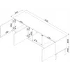 Mobile RTV Cama 3D TRESSE 150x40x55 verde opaco