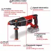 Professional martello perforatore a batteria TP-HD 18/26 D Li BL - Solo, 18Volt (nero/rosso, senza batteria e caricabatterie, in E-Case)