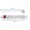 Esperanza ELK215W distributore di corrente 3 m 5 presa/e AC per interni bianco