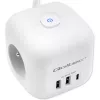 Power Cube QOLTEC 52547 ciabatta 3×prese AC, 2×USB-A, 1×USB-C PD 20W