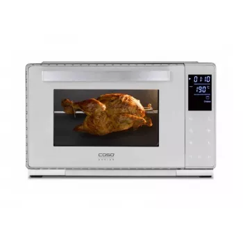 Forno compatto Caso Bake & Style 26 Touch 1500 W argento – mini forno da piano di lavoro, larghezza utile 26 cm