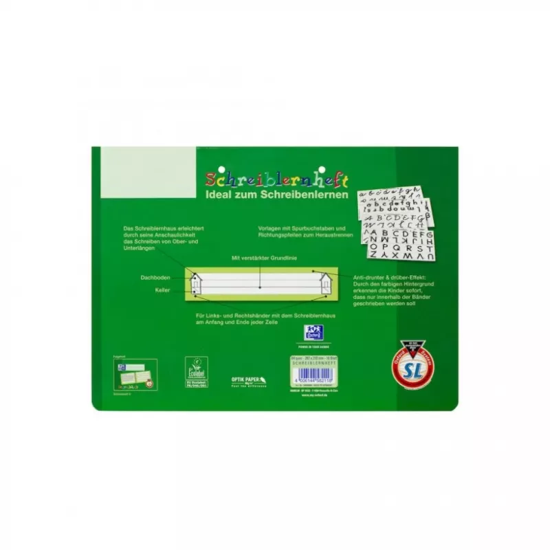 Quaderno Oxford 100050089 A4 verde 80 g/m²