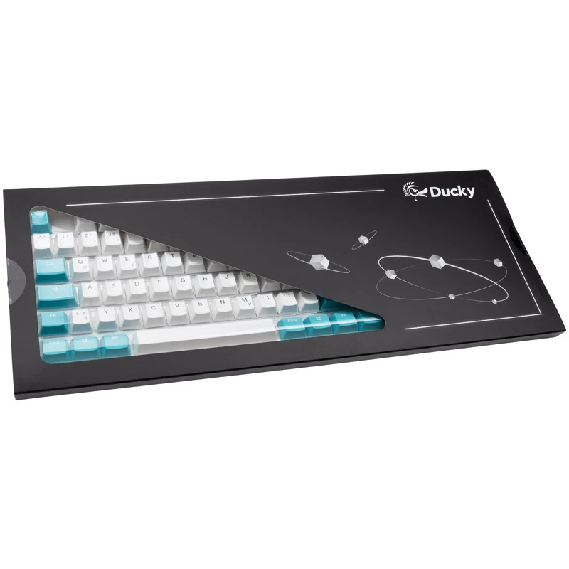 Ducky set di tasti, PBT, ISO (DE) - bianco/blu