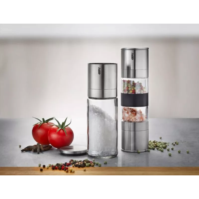 Macina sale e pepe GEFU Lamola G-34638 doppio macina in acciaio inox