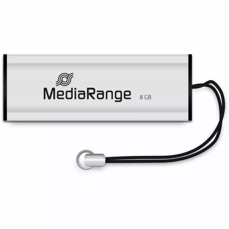 MediaRange SuperSpeed - Chiavetta USB - 8GB - USB3.0 - Nero/Argento (MR914)