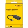 Adattatore DeLOCK 66045 USB 5 Gbps Type-A a 2,5 Gigabit LAN RJ45 nero