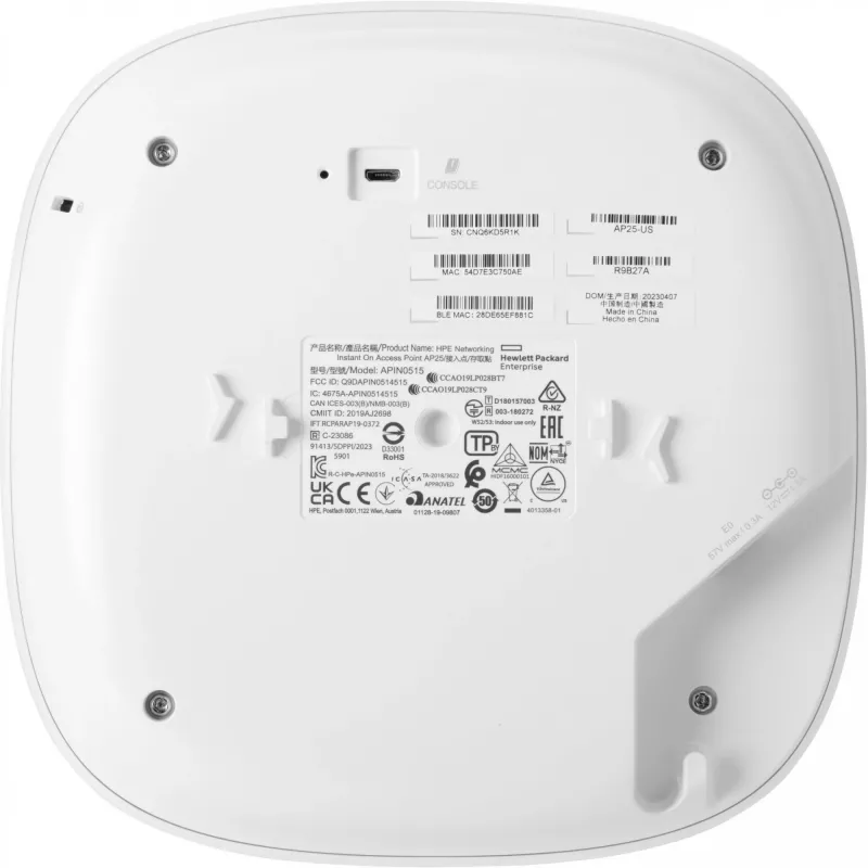 HPE Aruba Networking Instant On Access Point Indoor Wi-Fi 6 4x4 (RW) AP25