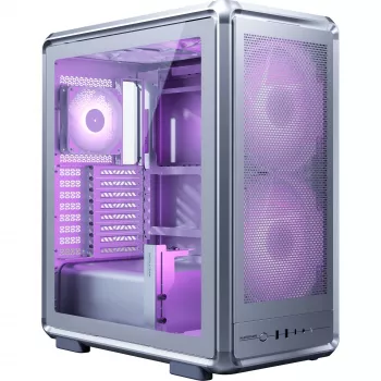 Cooler Master MasterFrame 500 Mesh ARGB case PC Midi Tower, argento, vetro temperato