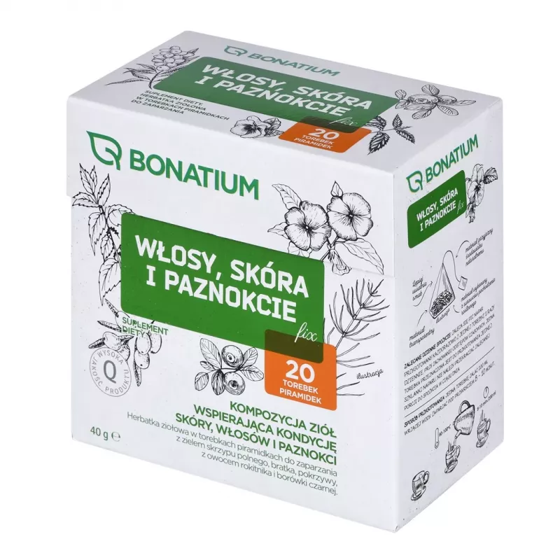Tisana alle erbe Bonatium capelli, pelle e unghie Fix 20 pezzi