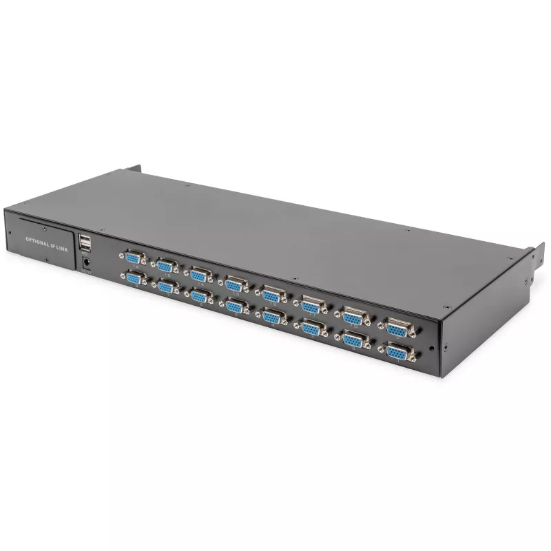 Console KVM Digitus 19 pollici HD LCD 16-Port VGA tastiera tedesca