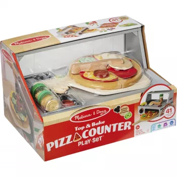 Melissa & Doug Top & Bake Pizza Counter set da gioco in legno