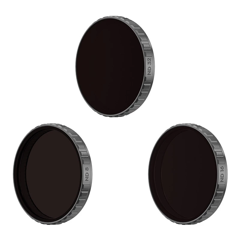 Set filtri ND per fotocamera DJI Osmo Action nero ND8 ND16 ND32