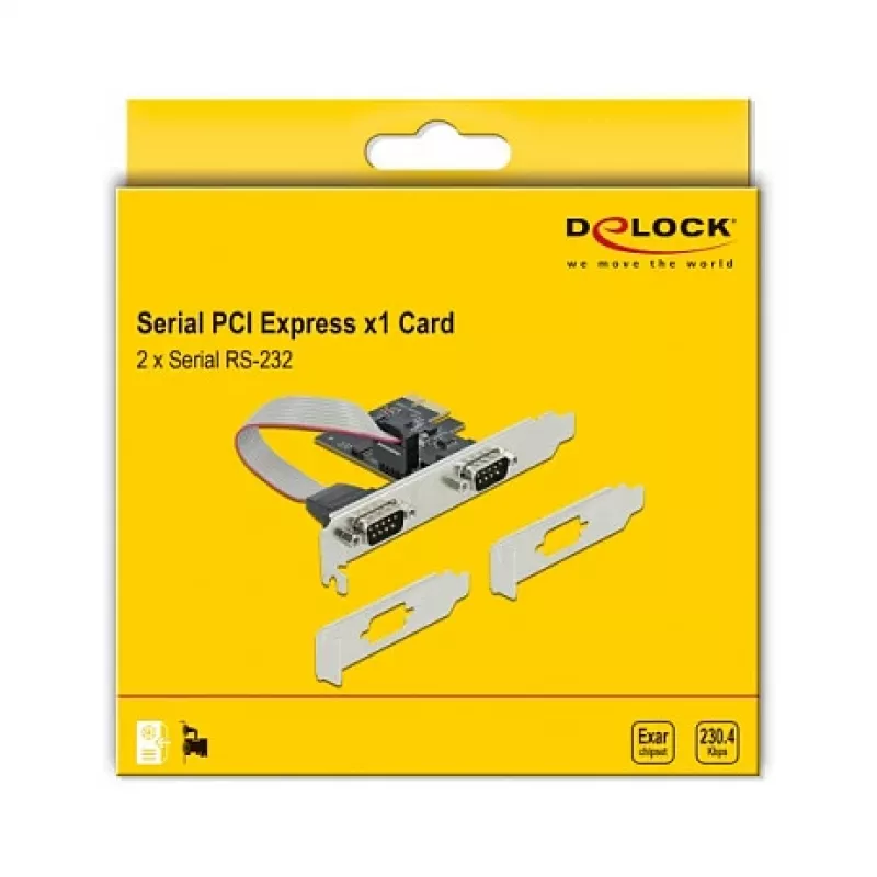 Scheda di espansione DeLOCK PCI Express x1 su 2 x seriale RS-232