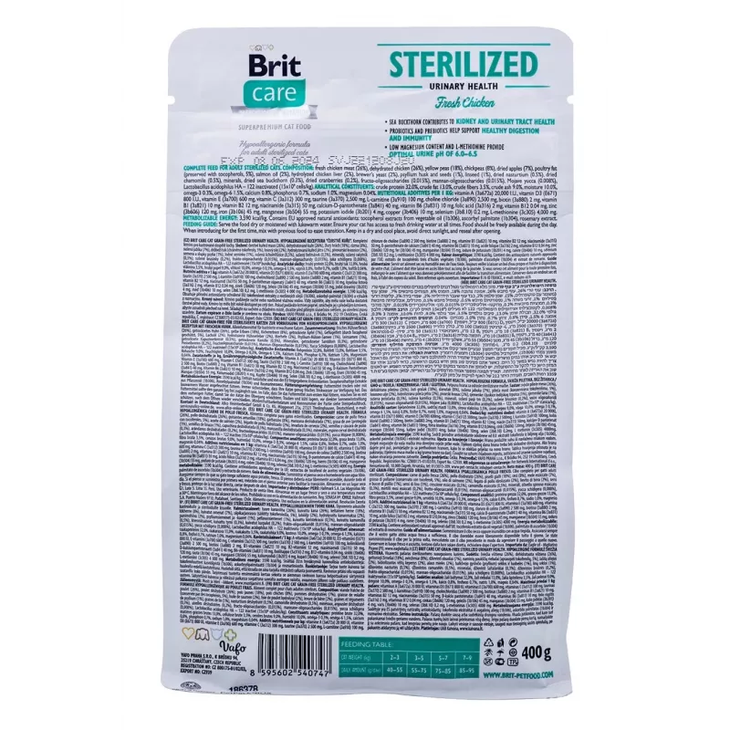 BRIT Care Grain-Free Sterilized Urinary - cibo secco per gatti - 400 g
