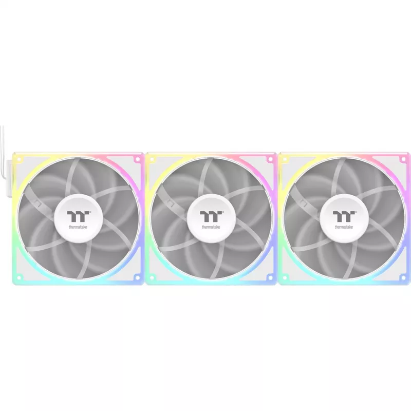 Kit ventole THERMALTAKE TOUGHFAN EX 140 ARGB Sync White — 140 mm, confezione da 3