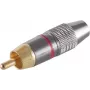 Connettore maschio RCA ShiverPeaks 52024-R dorato, corpo rosso