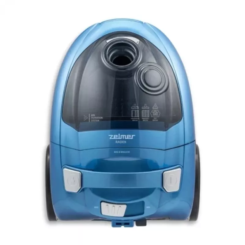 Aspirapolvere senza sacchetto ZELMER ZVC032P blu 1200 W, design a bidone compatto