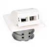 Presa a muro in fibra ottica FTTH da incasso Digitus DN-93201 adattatore SC/LC 86x30x86mm