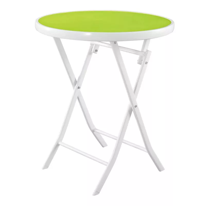 Set di mobili da giardino piccolo Black Forest, due sedie + tavolo bianco e verde