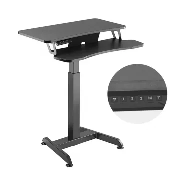 Scrivania elettrica regolabile in altezza Maclean MC-835 portatile 72 – 122 cm, max 37 kg, pannello di controllo, postazione seduta-in piedi