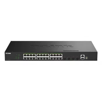 D-Link switch smart managed stackable PoE+ 28 porte Gigabit con 4 porte 10G SFP+