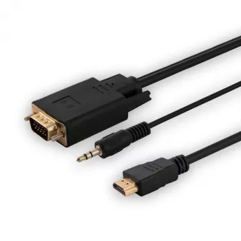 Cavo SAVIO HDMI a VGA CL-198, connettore maschio HDMI su connettore maschio VGA con audio, lunghezza 1,8 m