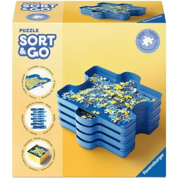 Soluzione di conservazione Ravensburger 12001674 con scomparti e struttura portatile per ordinare piccoli pezzi