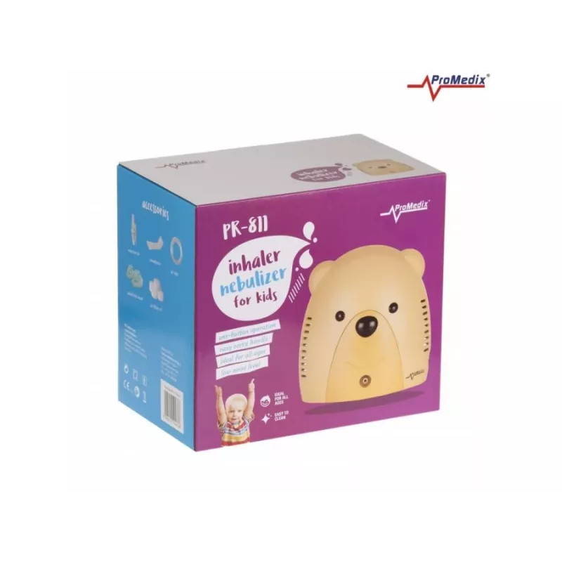 Promedix inalatore per bambini, orsetto, set nebulizzatore, maschere, filtri, PR-811