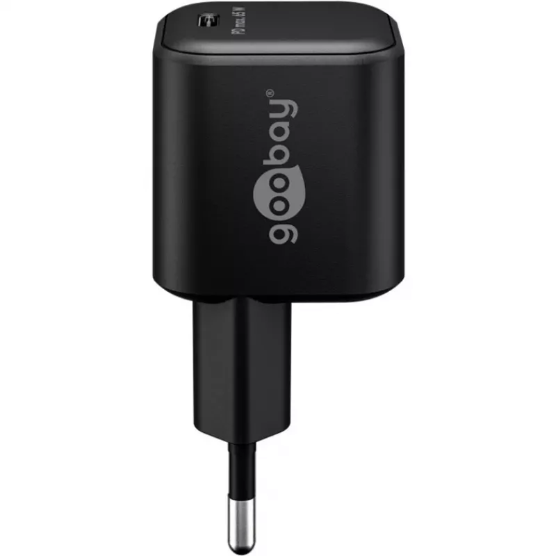 Set di ricarica USB-C GOOBAY 74774 – caricabatterie da 65 W con cavo USB-C in tessuto da 1 m