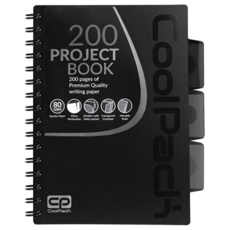 Blocco a spirale A5 Coolpack nero