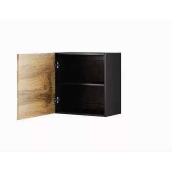 Armadio contenitore da parete Cama Meble VIGO 50×50×30 cm nero / rovere Wotan