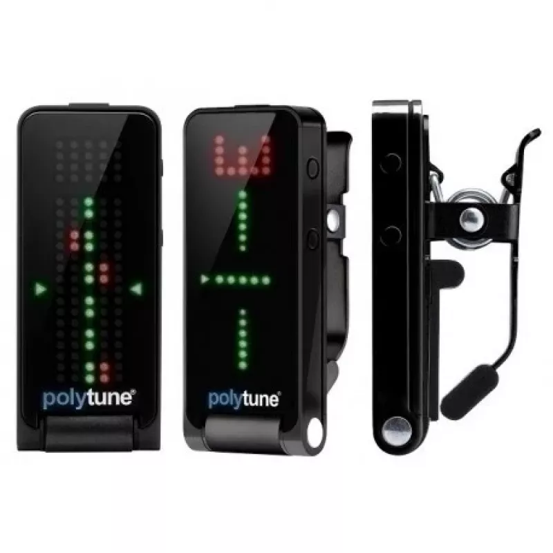 Clip-Tuner TC Electronic PolyTune Clip nero — accordatore cromatico e polifonico compatto