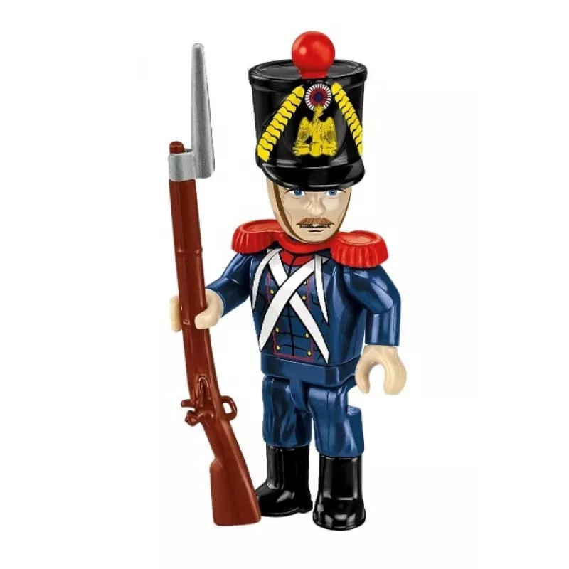 Set di costruzioni artigliere francese con cannone, 97 pezzi