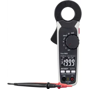 Voltcraft VC541 pinza per corrente di dispersione 100µA digitale CAT III 600 V display conteggi 2000 corrente di dispersione (VC-16044230)