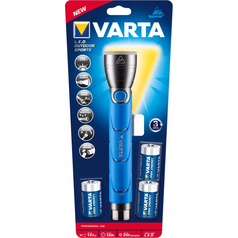 Torcia portatile Varta 18629101421 nero blu