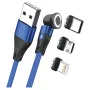 Cavo USB RealPower MagneticCharge3 2 m USB-A blu