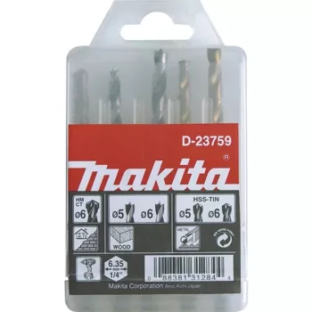 Set di punte per trapano Makita - 5 pezzi - 5 mm 6 mm