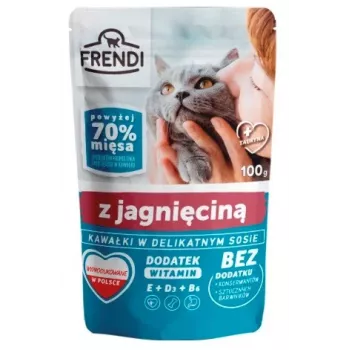 Cibo umido per gatti Frendi bocconcini in salsa di agnello — 100 g