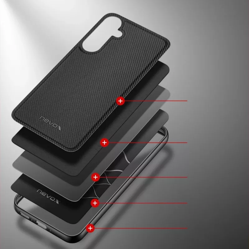 StyleShell NYLO, custodia nera, Samsung Galaxy A35 5G