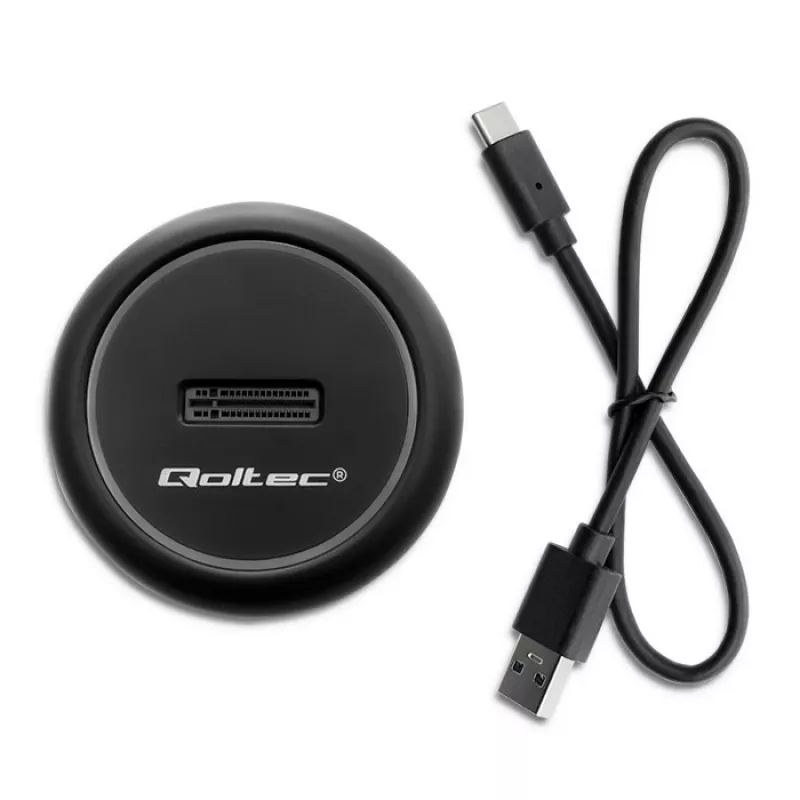 Docking station per SSD M.2 QOLTEC 52275 per unità SATA e NVMe, porta USB