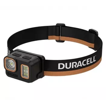 Torcia frontale Duracell DH500R nera, arancione