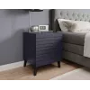 Comodino cama meble NOVA 44×40×52 cm, 1 cassetto, blu navy opaco