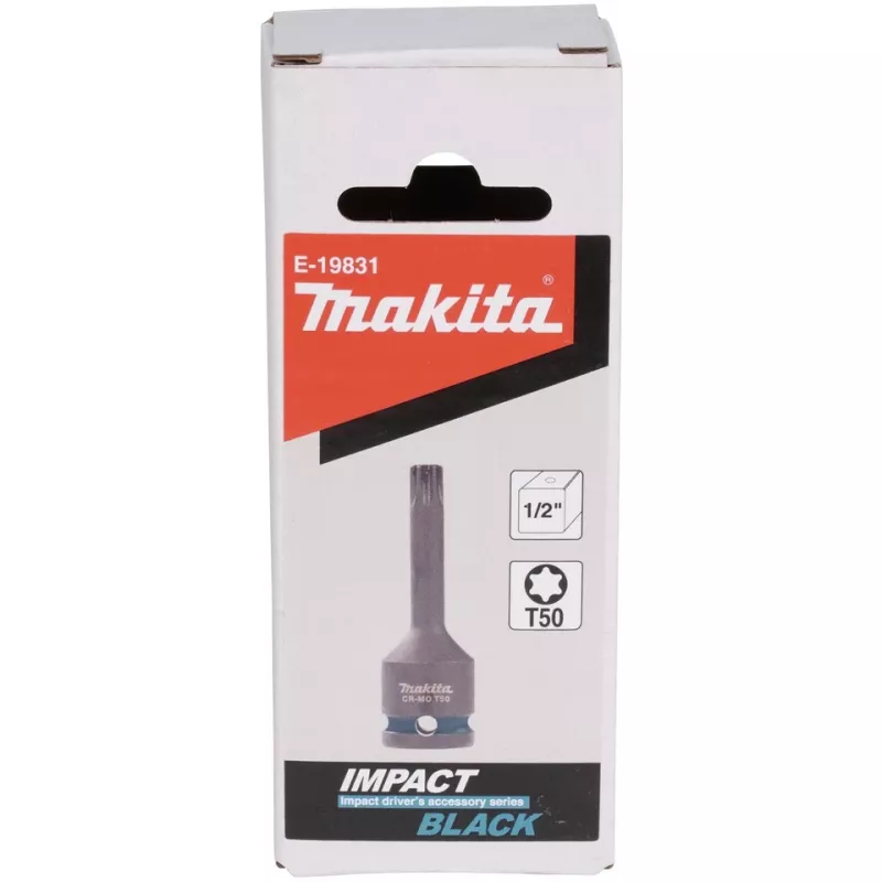 makita Impact Black 1/2 inserto a bussola Torx misura: T50 lunghezza: 78,0 mm (E-19831)