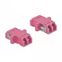 Connettore in fibra ottica LC femmina–femmina DELOCK 86537 OM4, confezione da 2