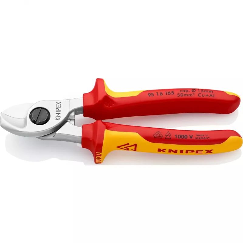 Knipex 95 16 165 cesoie per cavi isolate, 165 mm