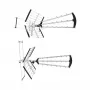 Antenna DVB-T da esterno/interno LIBOX LB2000 con amplificatore 69 dB, doppia polarizzazione, 174–790 MHz, alluminio/nero