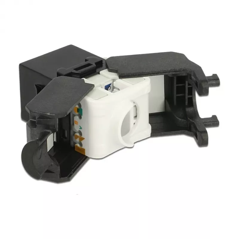 Delock 86267 modulo Keystone da RJ45 a LSA Cat.6A UTP, nero