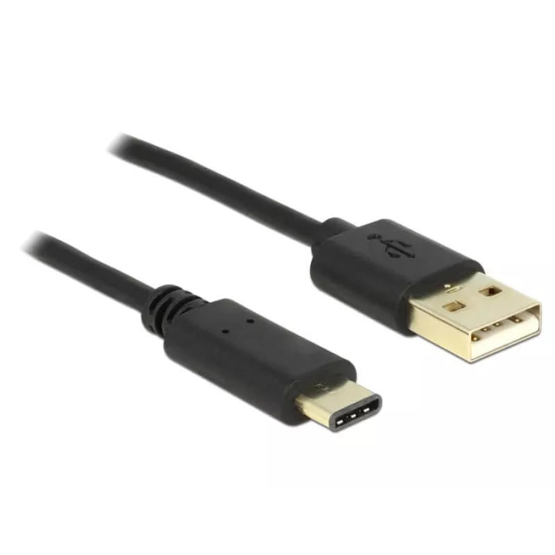 Cavo USB DeLOCK 2m USB2.0-A/USB2.0-C nero